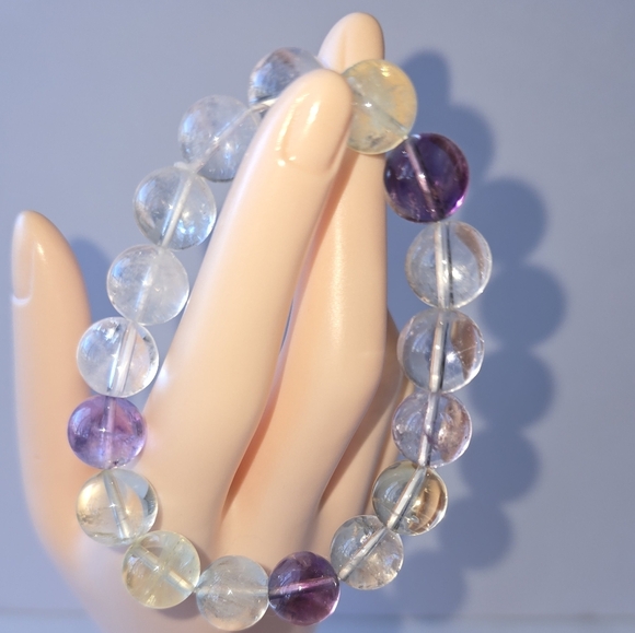 11-12mm Ametrine Amethyst/Citrine Mix Bracelet - Picture 3 of 9
